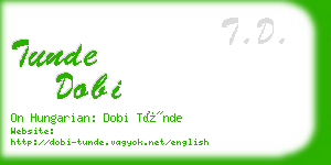 tunde dobi business card